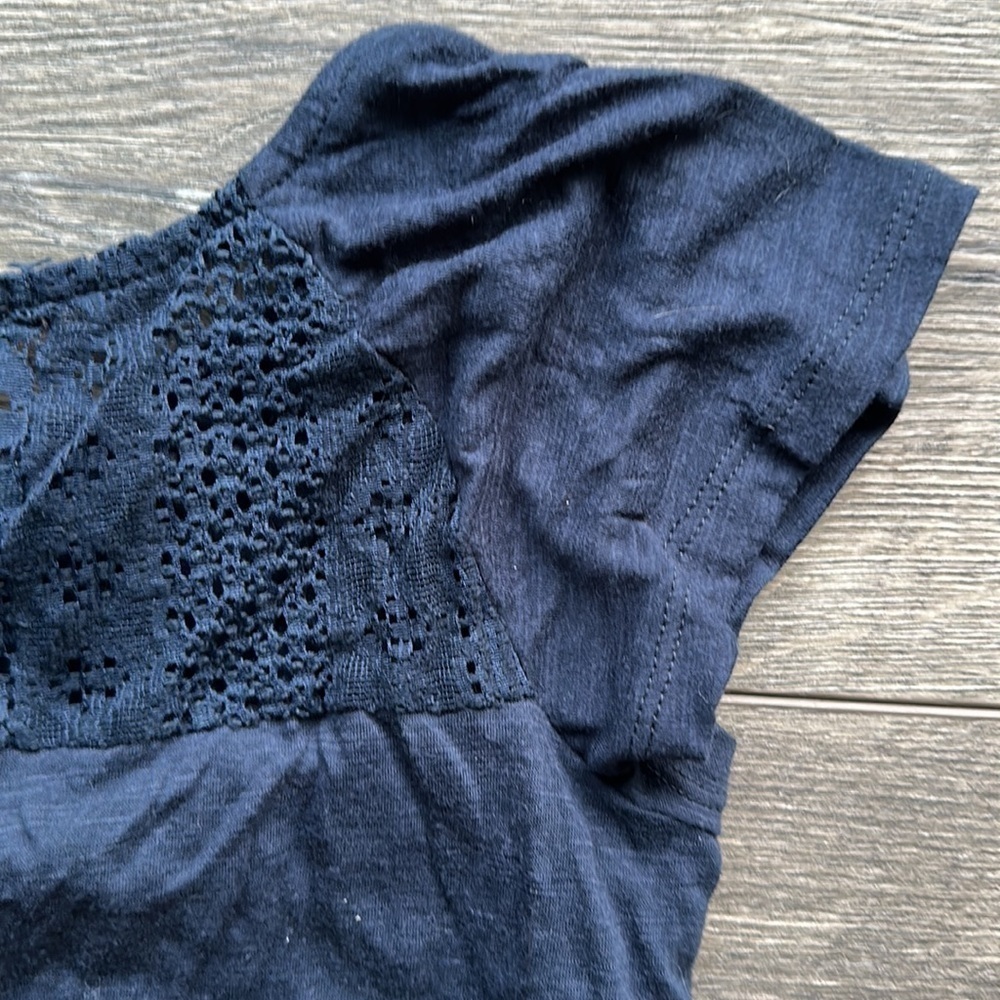 Eyeshadow top size small, navy blue, bohemian flared - Picture 9 of 9